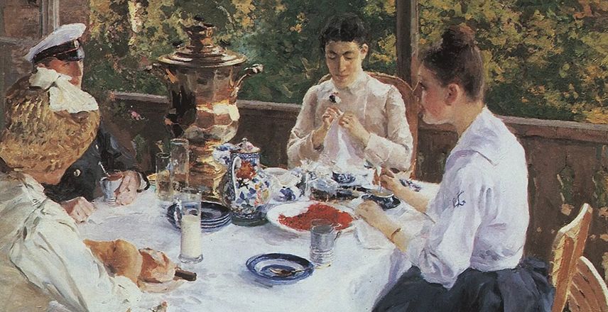 Image - "At the Tea Table", Konstantin Korovin