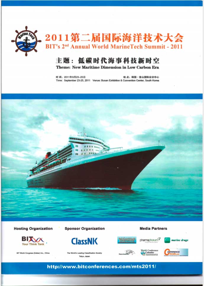 BIT's 2nd Annual World MarineTech Summit - 2011 - New Maririme Dimension in Low Carbon Era