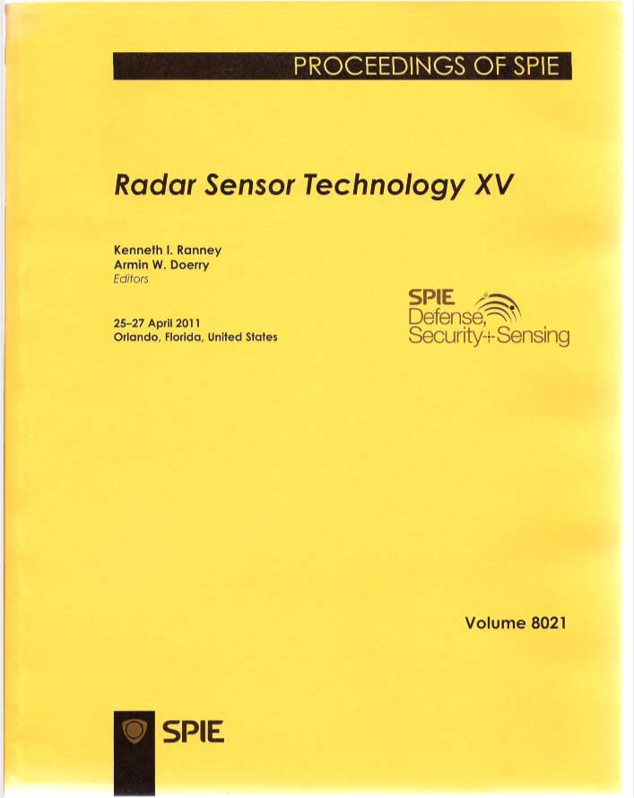 Radar Sensor Technology XV -2011 г.- PROCEEDINGS OF SPINE/ Orlando, Florida, United States