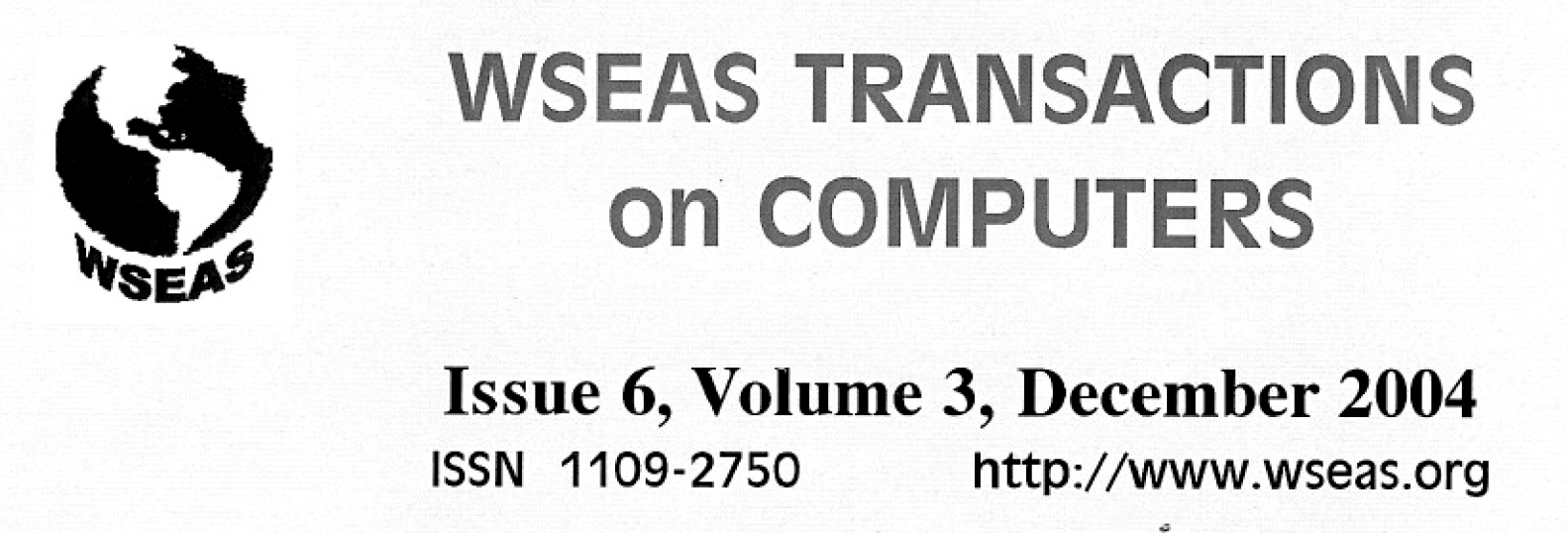 WSEAS Transactions on Computers 6