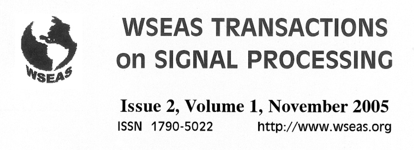 WSEAS Transactions on Signal Processing