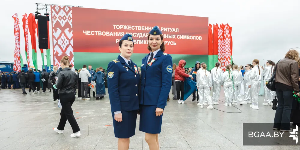 Курсанты БГАА приняли участие в торжествах в честь государственных символов Беларуси 
